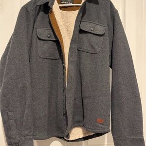 Jachs Two-Tone Sherpa-Lined Jacket in Brown and Cream